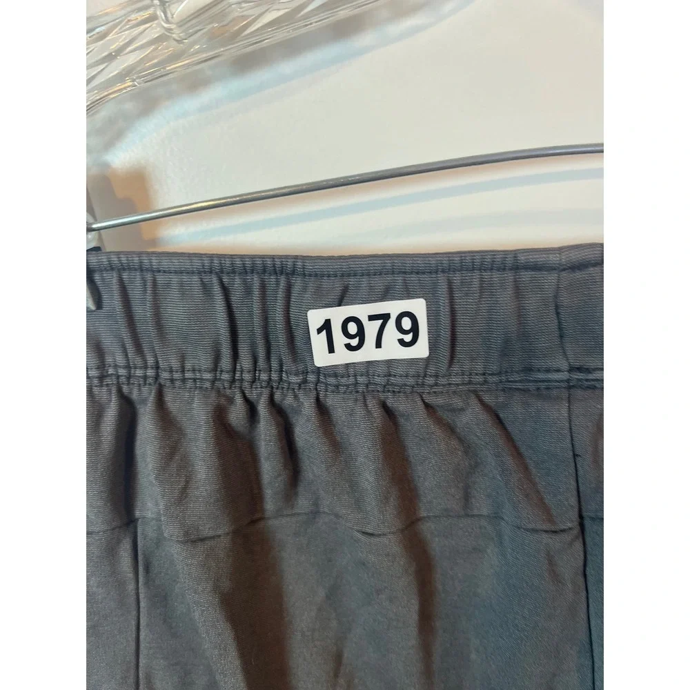 Russell Mens Athletic Pants Zipper Pockets Dark Gray Size M